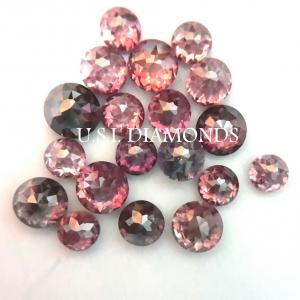 natural pink color rose cut diamonds