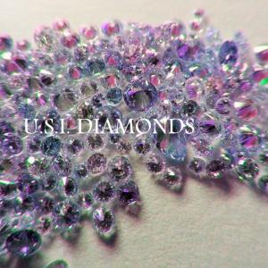 Natural purple pink diamonds