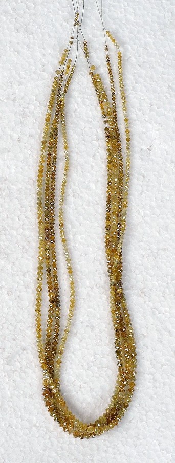 Yellow Diamond Beads Stirng