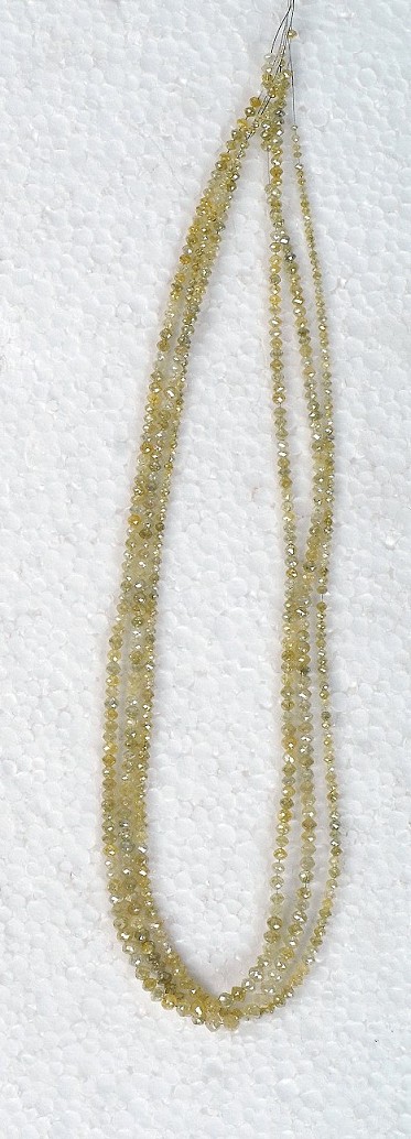 Ligth Yellow Diamond Bead String